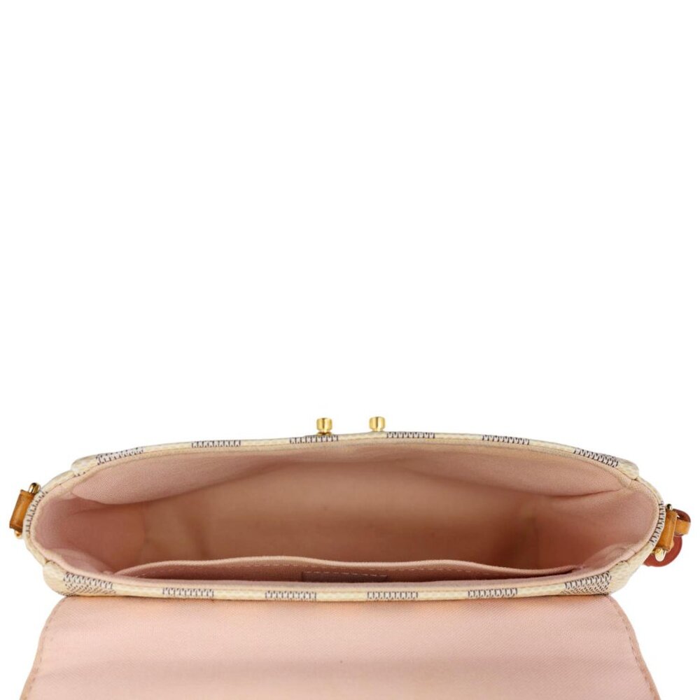 Louis Vuitton  Croisette Damier Azur Satchel Crossbody Bag Rose Ballerine - Picture 11 of 16